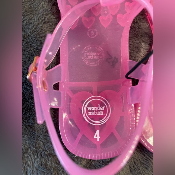 NNT wonder nation pink w/rhinestones/buckle up sandals available sizes in 4 & 5 - Picture 4 of 9